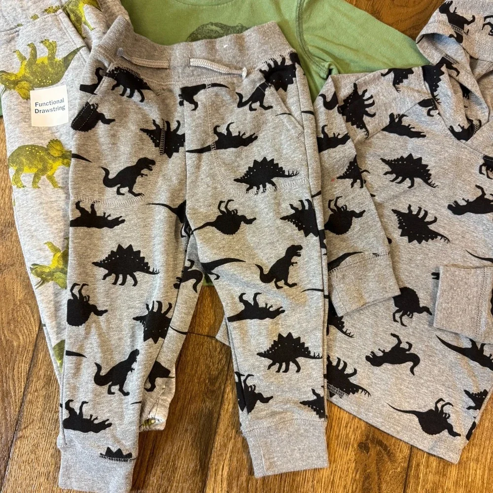 Toddler Baby Boy 2T Sweat Suits Clothes Lot Pants Hoodie Shirts Outfits Dinosaur